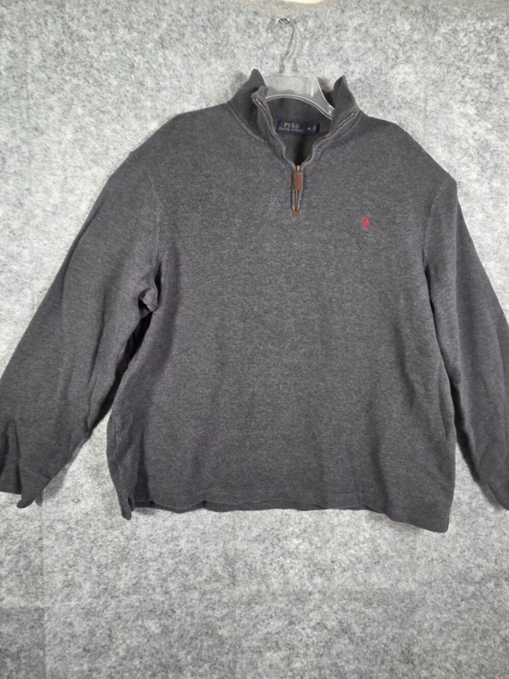 Polo Ralph Lauren Men's Long Sleeve 1/4 Zip Sweatshirt Gray Size XL